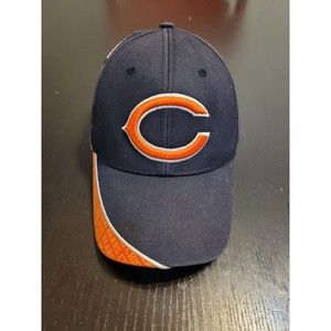 Chicago Bears Team Apparel NFL Hat Cap Adjustable Navy Blue Orange